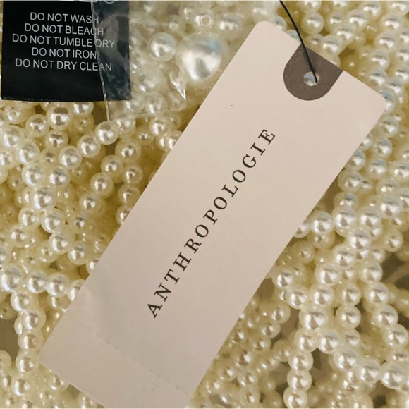 Anthropologie Current Air white pearl beaded tank. One size. New with tags. - Picture 8 of 8